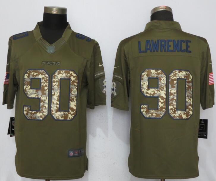 Men Dallas cowboys #90 Lawrence Green Nike Salute To Service Limited NFL Jerseys